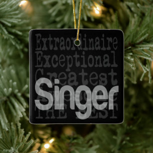 Singer Extraordinaire Keramisch Ornament