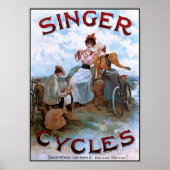  Singer-fietsen Poster (Voorkant)