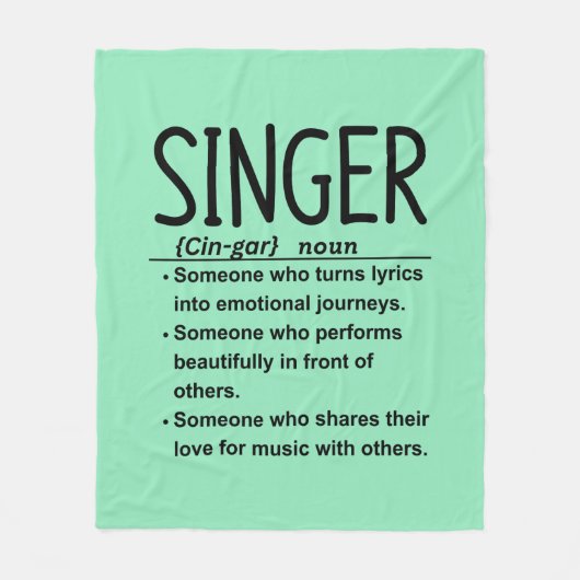 Singer Fleece Deken (Voorkant)