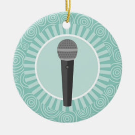 Singer Fun Turquoise Swirl Singer Keramisch Ornament