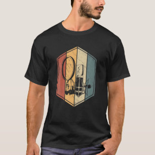 Singer geeft  Studio-microfoonmuziek T-shirt