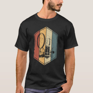 Singer geeft Studio-microfoonmuziek T-shirt
