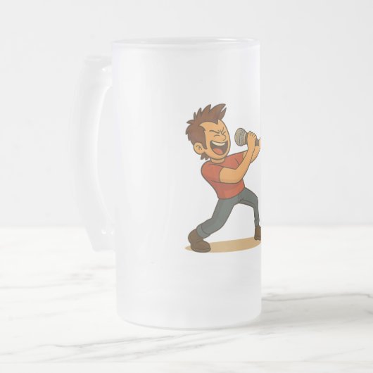 Singer getting into it matglas bierpul (Voorkant links)