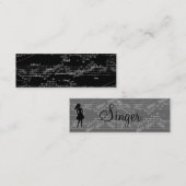 Singer  Grey Notes Profile Card Mini Visitekaartje (Voorkant / Achterkant)
