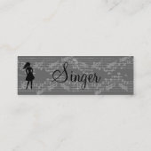 Singer  Grey Notes Profile Card Mini Visitekaartje (Achterkant)