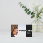 Singer Headshot voor Vocalist Musician Visitekaartje (Staand voorkant)