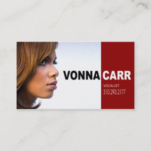 Singer Headshot voor Vocalist Musician Visitekaartje