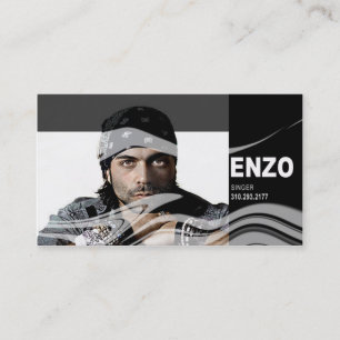 Singer Headshot voor Vocalist Musician Visitekaartje