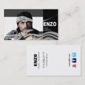 Singer Headshot voor Vocalist Musician Visitekaartje (Voorkant / Achterkant)