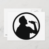 Singer Icon - Karaoke Logo Briefkaart (Voorkant / Achterkant)