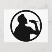 Singer Icon - Karaoke Logo Briefkaart (Voorkant)