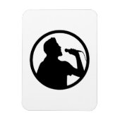 Singer Icon - Karaoke Logo Magneet (Verticaal)
