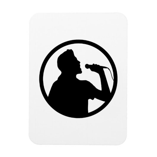 Singer Icon - Karaoke Logo Magneet (Verticaal)