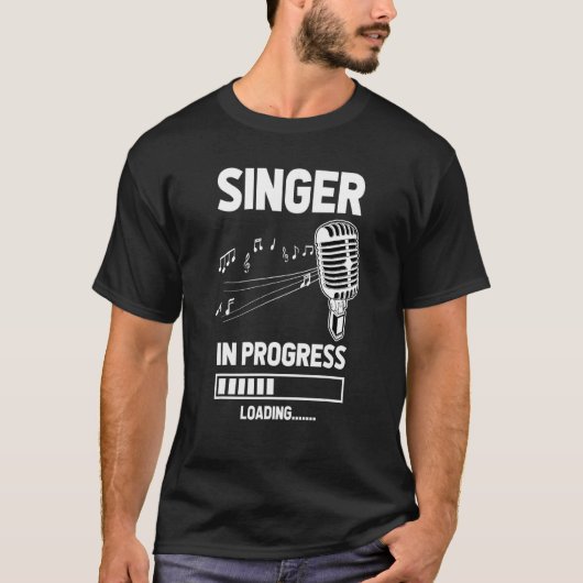 Singer in wording Loast Future Vocalist daarna T-shirt (Voorkant)