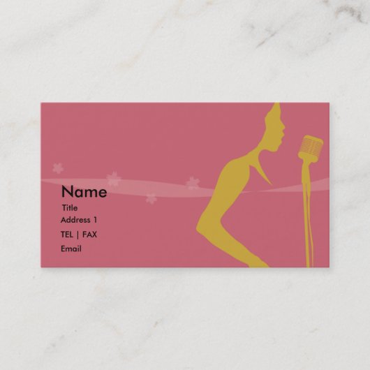 Singer-kaart Visitekaartje (Voorkant)