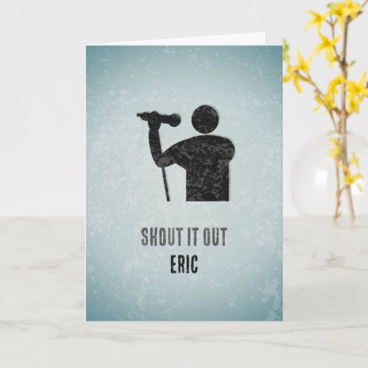 Singer/luidspreker op Mic - Aangepaste locatie voo Kaart (Gele Bloem)