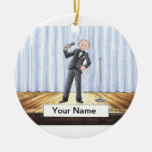 Singer - Male Keramisch Ornament (Voorkant)