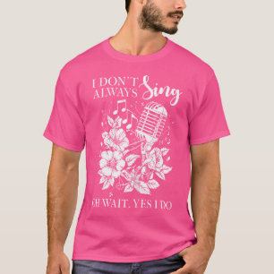 Singer Microfoon Bloemen Zingend Meisje Cho T-shirt