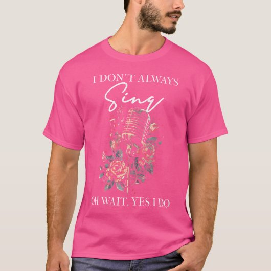 Singer Microfoon Bloemen Zingend Meisje Cho T-shirt (Voorkant)