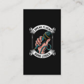 Singer Microphone Fluent Song Lyrics Karaoke Lover Visitekaartje (Voorkant)