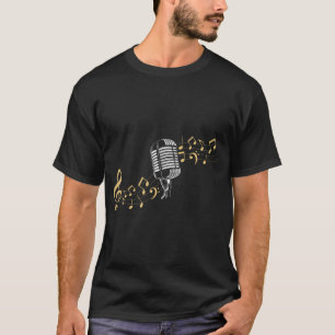 Singer Microphone Musical Notes Karaoke lover T-shirt