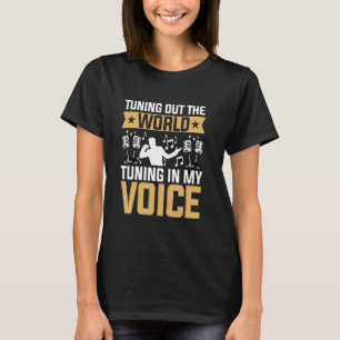 Singer Microphone Muzieknoten Muzikant Zingen VOC T-shirt