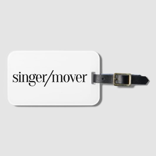 Singer/Mover-Bagagelabel Bagagelabel (Voorkant (horizontaal))