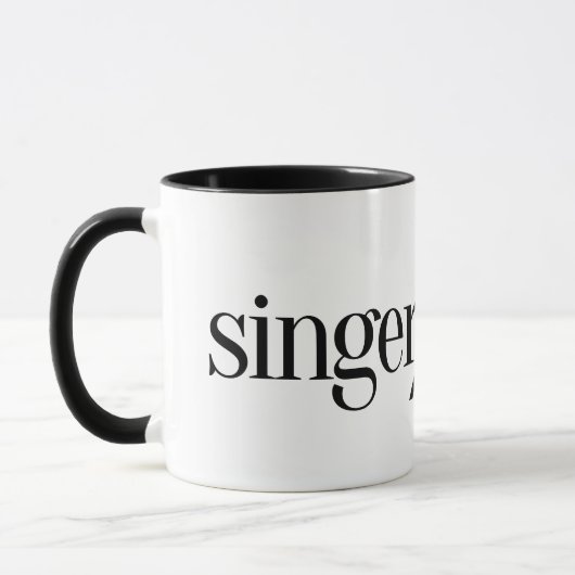 Singer/Mover Coffee Mok (Links)