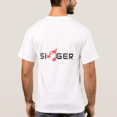 Singer Musical Note Design T-shirt (Achterkant)