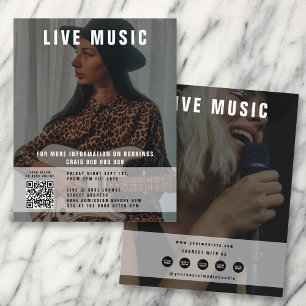Singer Musician 2 Foto Sociale Media Promotie Flyer