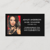 Singer Musician 2 Photo Promo Visitekaartje (Achterkant)