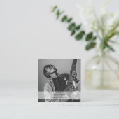 Singer Musician Foto Social Media QR Code Vierkante Visitekaartje (Staand voorkant)