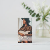 Singer Musician Foto Social Media QR Code Visitekaartje (Staand voorkant)