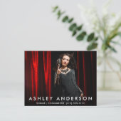 Singer Musician Full Photo Briefkaart (Staand voorkant)