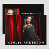 Singer Musician Full Photo Promo Kaart - Achterfot (Voorkant / Achterkant)