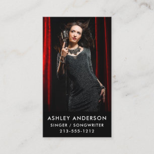 Singer Musician Full Photo Promo Visitekaartje