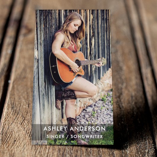 Singer Musician Modern Black Visitekaartje