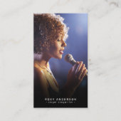 Singer Musician Modern Black Visitekaartje (Voorkant)
