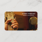 Singer Musician Photo Black & White Modern Music Visitekaartje (Voorkant)