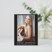 Singer Musician Photo Briefkaart - Black (Staand voorkant)