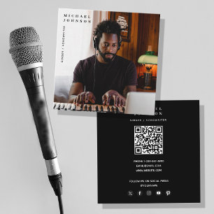 Singer Musician Photo Performer QR Code Vierkante Visitekaartje