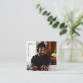 Singer Musician Photo Performer QR Code Vierkante Visitekaartje (Staand voorkant)