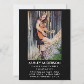 Singer Musician Photo Promo Kaart - Achterfoto (Achterkant)