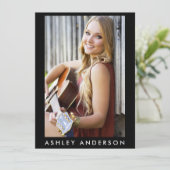 Singer Musician Photo Promo Kaart - Achterfoto (Staand voorkant)