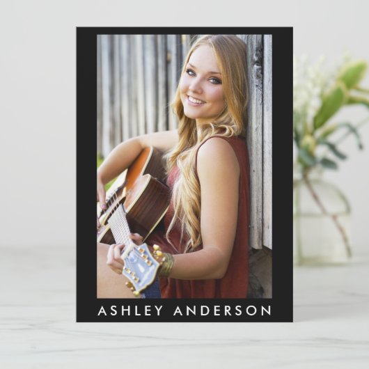 Singer Musician Photo Promo Kaart - Achterfoto (Staand voorkant)