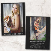 Singer Musician Photo Promo Kaart - Achterfoto