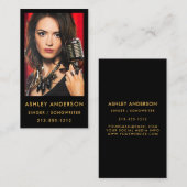 Singer Musician Promo Photo Visitekaartje Gold (Voorkant / Achterkant)