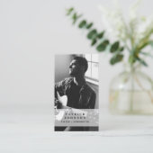 Singer Musician Songwriter Foto QR Code Visitekaartje (Staand voorkant)