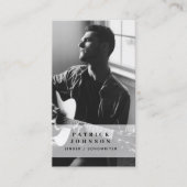 Singer Musician Songwriter Foto QR Code Visitekaartje (Voorkant)