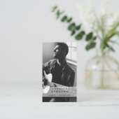 Singer Musician Songwriter Foto QR Code Visitekaartje (Staand voorkant)